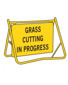 grass cutting in progress