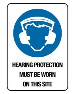 Mandatory Sign - Hearing Protection On This Site 600 x 450mm