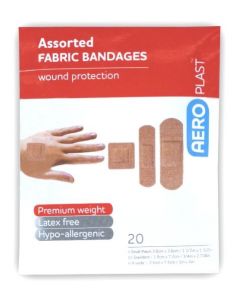 ADHESIVE STRIPS, FABRIC, ASSORTED, 20's, 15PK
