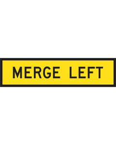 Merge Left Sign 1200 mm x 300 mm Aluminium