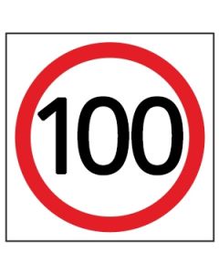 Speed Disc 100 Km 600 x 600 mm speed sign