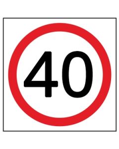 40KM spped sign disc