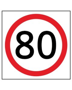 Speed Disc 80 Km 600 x 600 mm Multi Message Sign