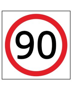 90km Speed Sign Disc 