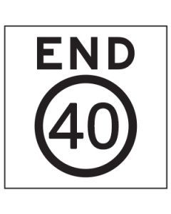 End 40K M Speed Sign