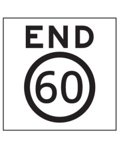 END 60 Km Speed Sign