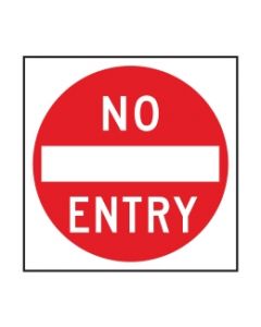 WA traffic management no entry sign