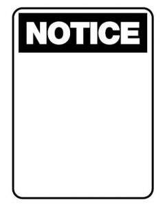Notice Blank 1200 x 900mm Corflute Sign