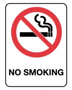 Prohibition Sign - No Smoking 600 x 450mm Metal