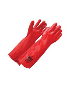 Red PVC Dipped Gloves 45cm