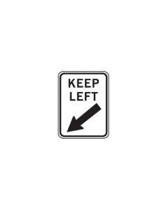 KEEP LEFT (R2-3) Regulatory Road Sign