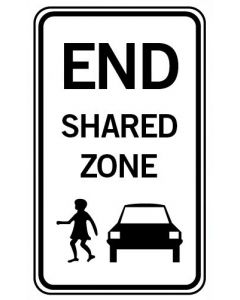 End Shared Zone (R4-5A) 450 x 750mm Sign 