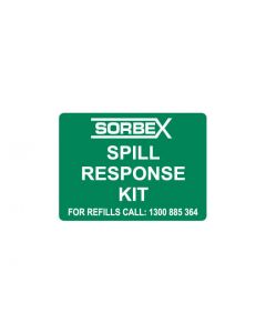 First Aid Emergency Sign - Sobex Spill Response Kit 300 x 225 mm Poly