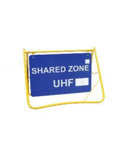 Swing Stand Sign - Shared Zone UHF 900 x 600mm