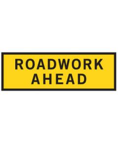 Boxed Edge Road Sign - ROADWORK AHEAD