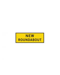 Boxed Edge Sign - New Roundabout 1800 x 600mm