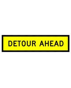 Detour Ahead Text Class 1 reflective Corflute, 1200 x 300mm