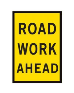 Boxed Edge Sign Road Work Ahead 900 x 600mm