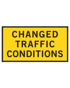 Boxed Edge Sign - Changed Traffic Conditions 1800 x 900mm