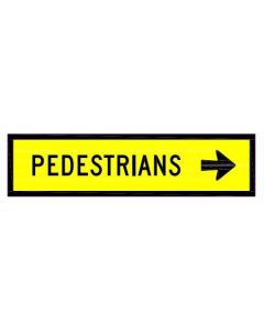 Pedestrians Right Road Sign Class 1 / Corflute 1200 x 300mm