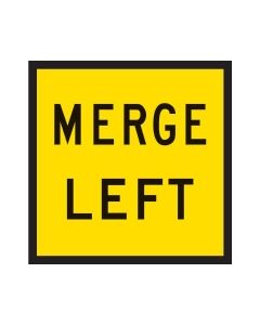 Merge Left Sign 600 mm x 600 mm Aluminium
