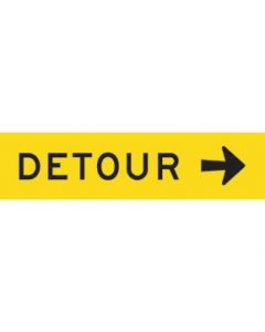 Detour Right Class 1 Corflute 1200 x 300