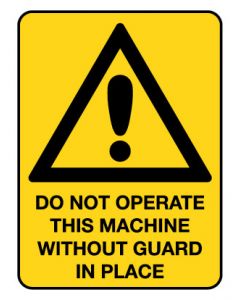 Warning Sign - Do Not Operate Machine 300 x 450 mm Poly