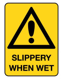 Warning Sign - Slippery When Wet 300 x 450 mm Poly