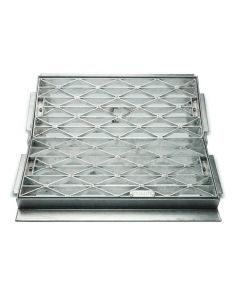 Vee Grate and frame Weaved Style Off Set - 900 x 900mm Class D 