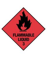 Dangerous Goods Handling Sign - Flammable Liquid 3 250 x 250mm