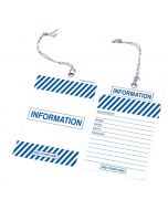 Safety Tag - Safety Tag Information Blue 100/Pack