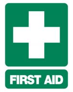 Green First Aid Safety Sign