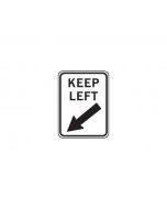 Keep Left Road Sign 450 x 600 mm