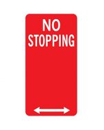Parking Sign - No Stopping Left/Right Arrow 225 x 450mm