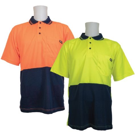 Hi-Vis Short Sleeve Polo Shirt - Micromesh | Jaybro