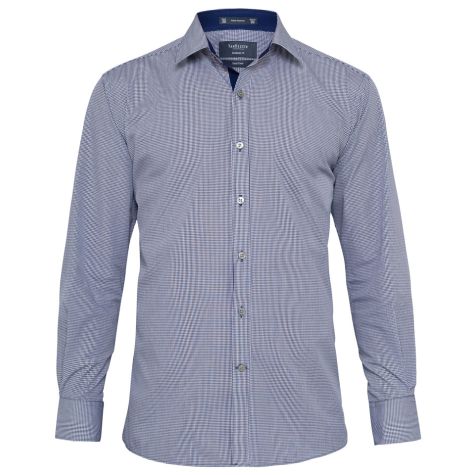 Mens Van Heusen Navy Yarn Dyed Check 