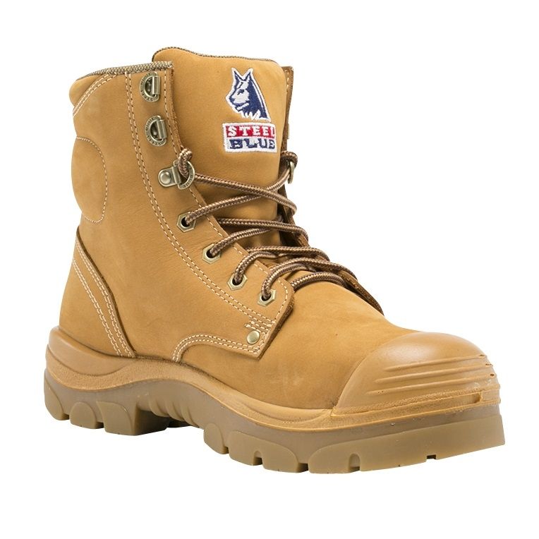 Argyle High Lace Up Ankle Safety Boot - Size 8