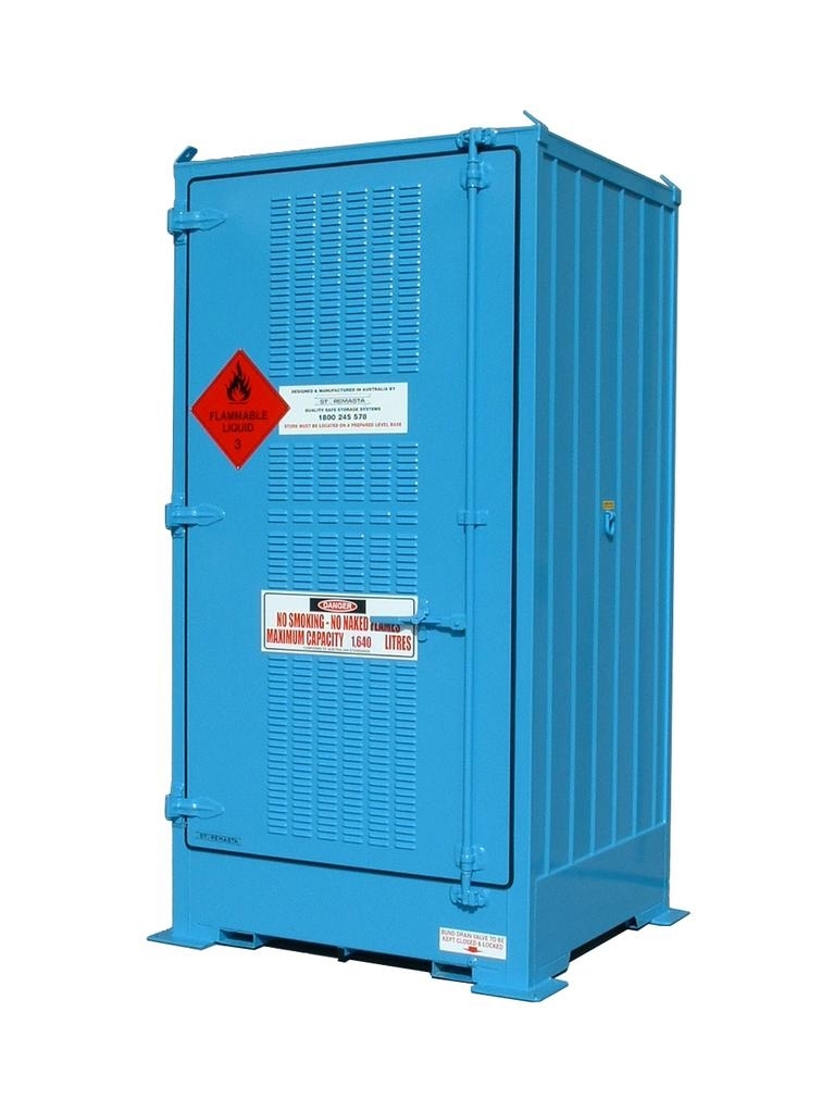 2 Pallet Single Depth Flammable Liquids Store, Vertical