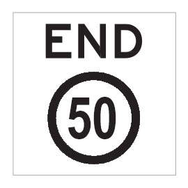 End 50Km/H Class 1 / Corflute 600 x 600mm