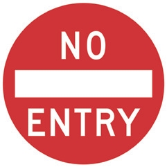 No Entry C/F Class 1