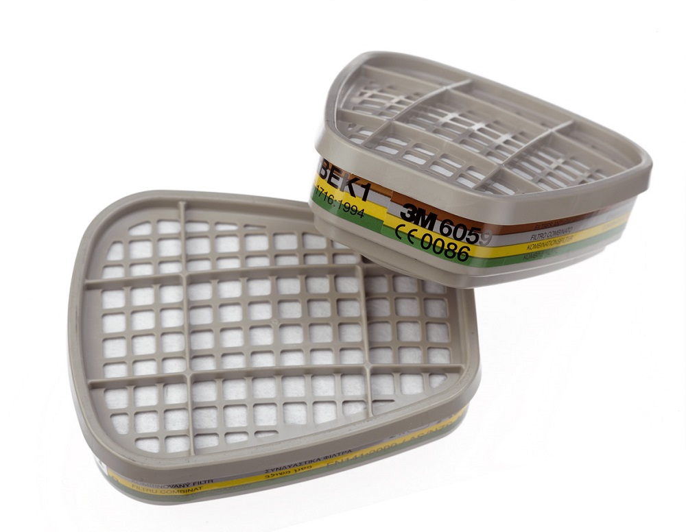 3M 6059 Respirator Cartridge A1B1E1K1 Multigas Vapours