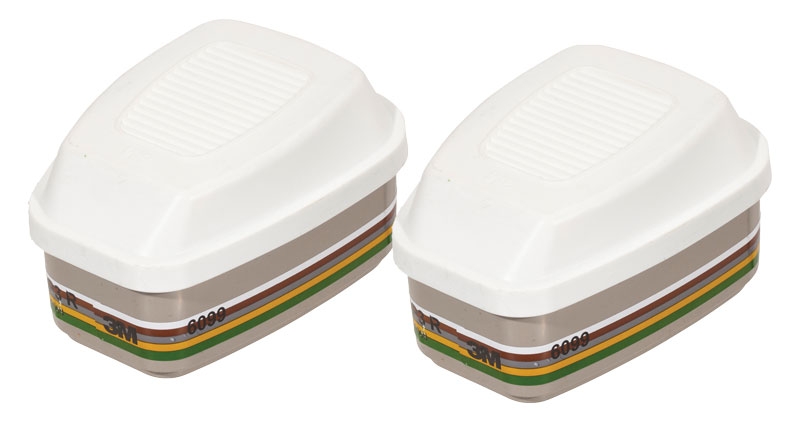 3M 6099 Respirator Cartridge, Multi Gas ABEK2P3, Pack of 2
