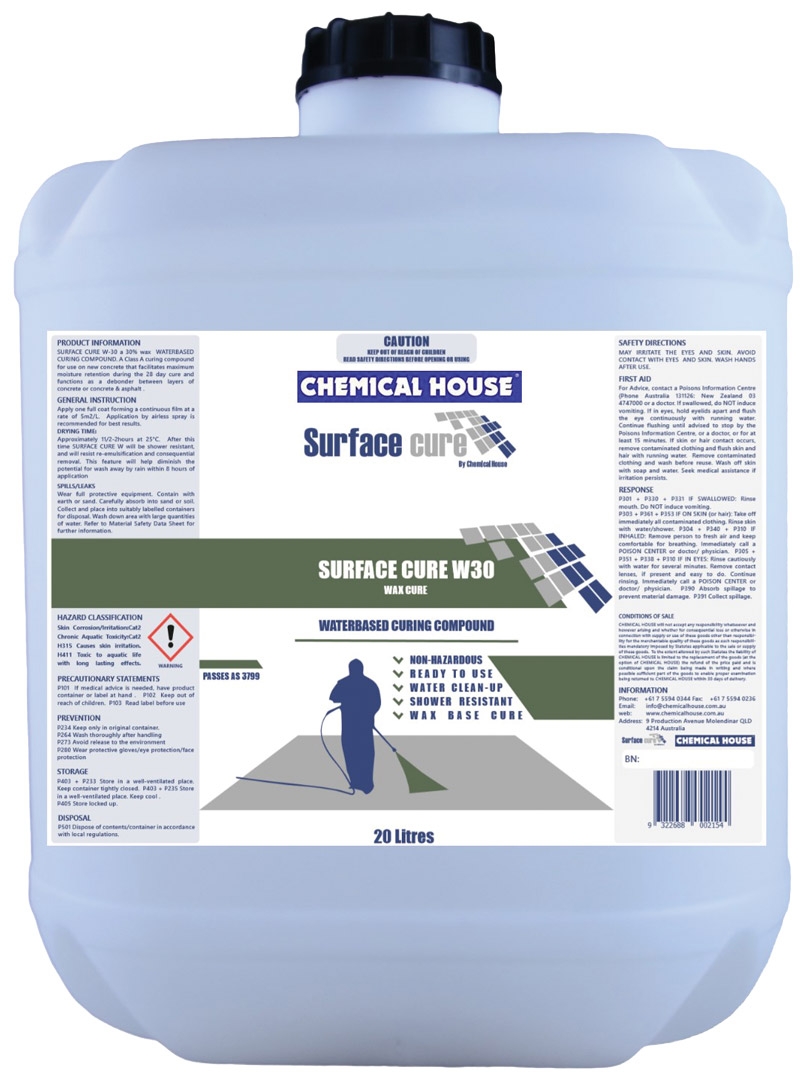 Surface Cure W30 Wax Emulsion Curing Compound