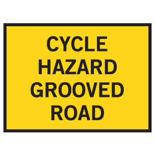 Boxed Edge Road Sign - CYCLE HAZARD