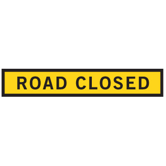 Boxed Edge Road Sign - ROAD CLOSED