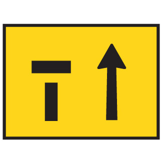 Boxed Edge Road Sign - LEFT LANE CLOSED