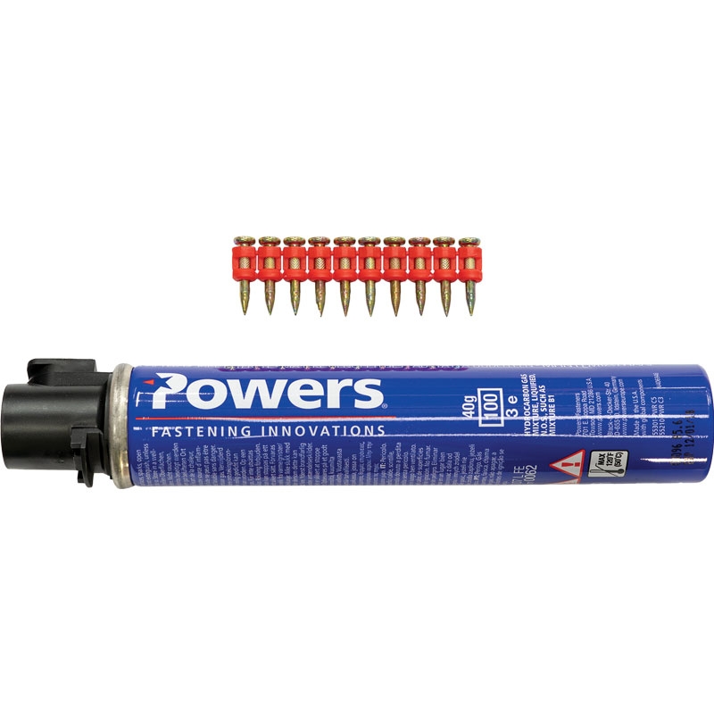 Powers Trak-It C5 17mm Hard Concrete Pins & Fuel Cell