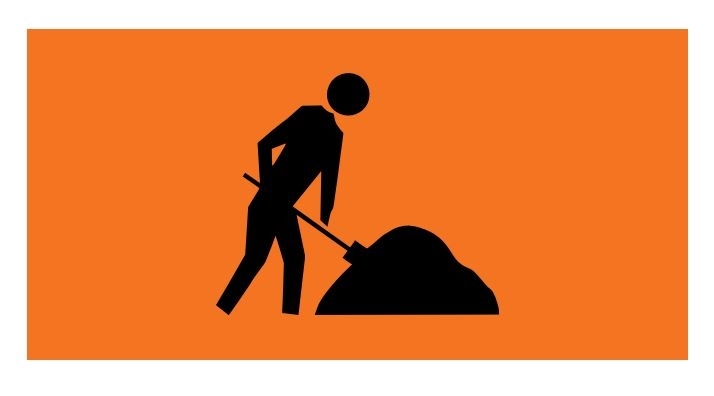 Worker pictogram (MMS-ADV-52B) WA Mutli Message Sign