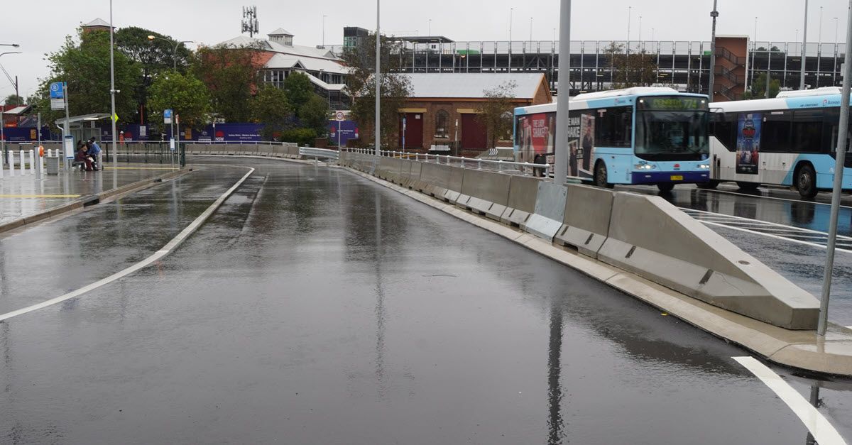 Jaybro supplies TL-4 safety barriers for Western Sydney bus interchange