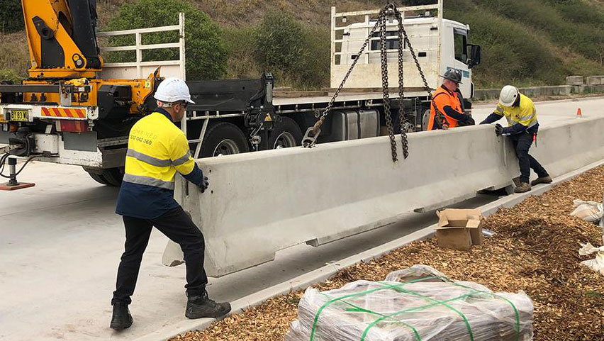 What is a concrete jersey barrier?